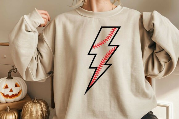Baseball Lightning Bolt SVG