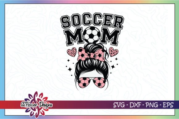Soccer Mom Messy Bun Leopard Heart SVG Review